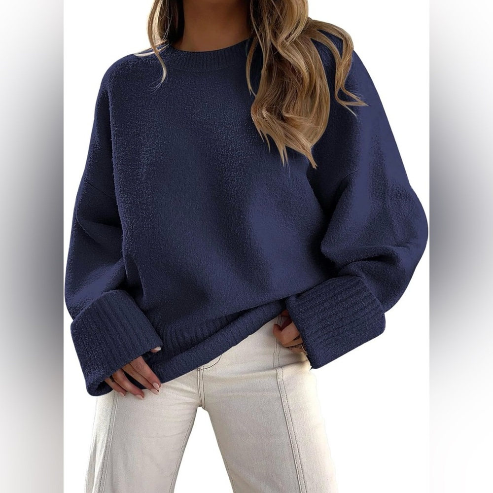 LILLUSORY Women's Oversized Sweaters Fuzzy Chunky Warm Pullover Sweater